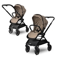 Cochecito de bebé REYA 3in1 con asa reversible BROWN